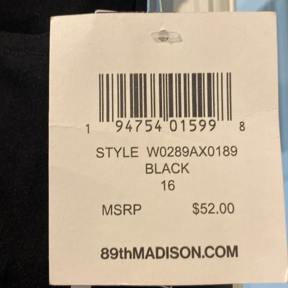 89thtMadison size 16/30 pants New With Tags - Picture 3 of 6